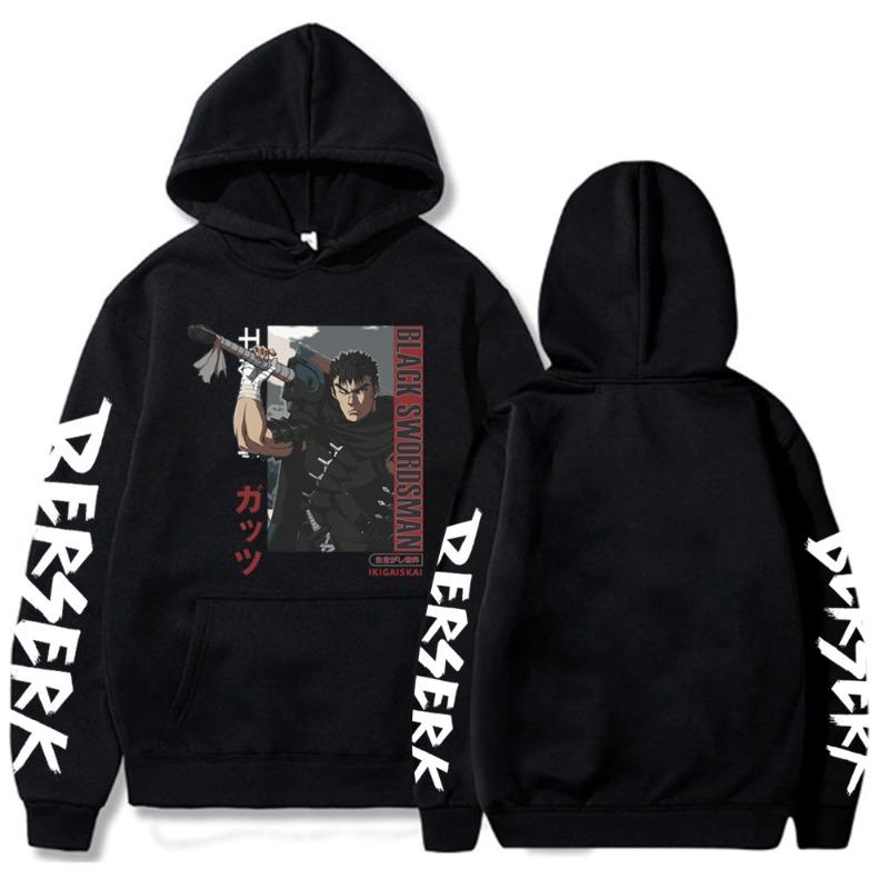 Berserk Guts Japanese Animation Hoodie Fashion Design Men Women Sweatshirt Fleece Oversized Couples Hoodies