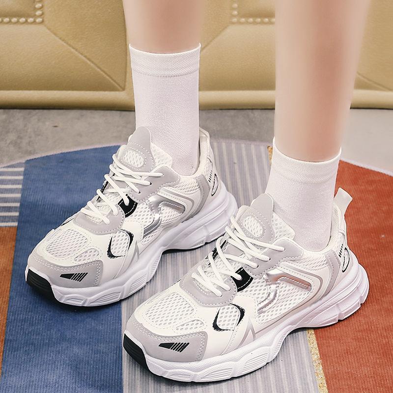 Women's shoes Paris dad shoes spring and summer breathable mesh shoes running shoes children's lightweight trend platform versatile sports shoes