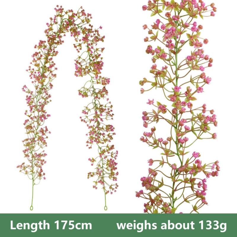 175Cm Artificial Flowers for Decoration Garland Plants Fake Vine Flowers Hanging Ivy Garland Wedding Decoration Party Home Decor