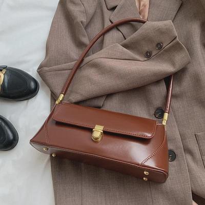 Vintage high-end dámska taška do podpazušia z roku 2024: French Niche všestranná módna bageta taška cez rameno
