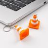 Портативный брелок-конус дорожный 3D-печать, Оранжево-белый подвесной аксессуар-декор с кольцом для ключей, Шарм-подвеска для школьных сумок, сумок, рюкзаков