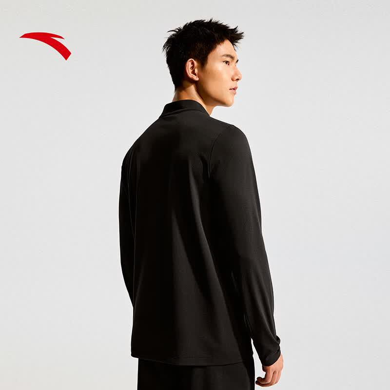 Anta Men's Zero-Pressure Half-Zip Long Sleeve Top