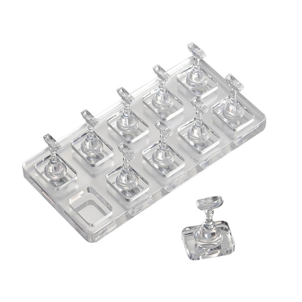 Transparent Nail Practice Base Tray Acrylic Nail Display Board  Manicurist Training