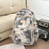 Schoolbag new niche design tie-dye schoolbag female junior high school student lightweight backpack college student leisure travel printed backpack