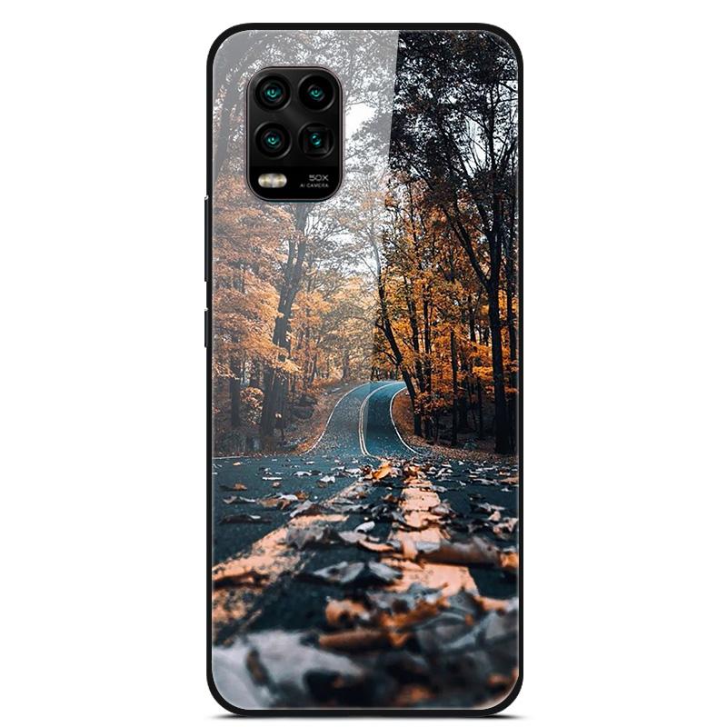 For Xiaomi Mi 10 Lite 5G Case Tempered Glass Hard Back Cover For Xiaomi Mi 10 10T Lite Pro Case Fundas For Xiaomi Mi10 Lite Capa