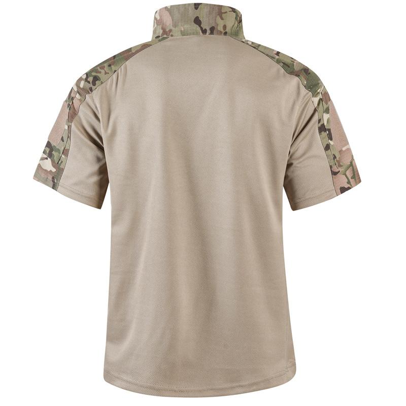 Summer Men's Outdoor Frog Suit Short Sleeve Camouflage Training Shirt Breathable Tops Lightweight Fast Drying