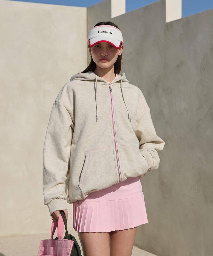 KANDINI Pink (Red) Signature Color Block Visor Hat