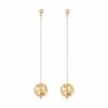New simple and elegant long round hollowed-out tassel earrings, fashionable, individual and high-end, versatile earrings for women