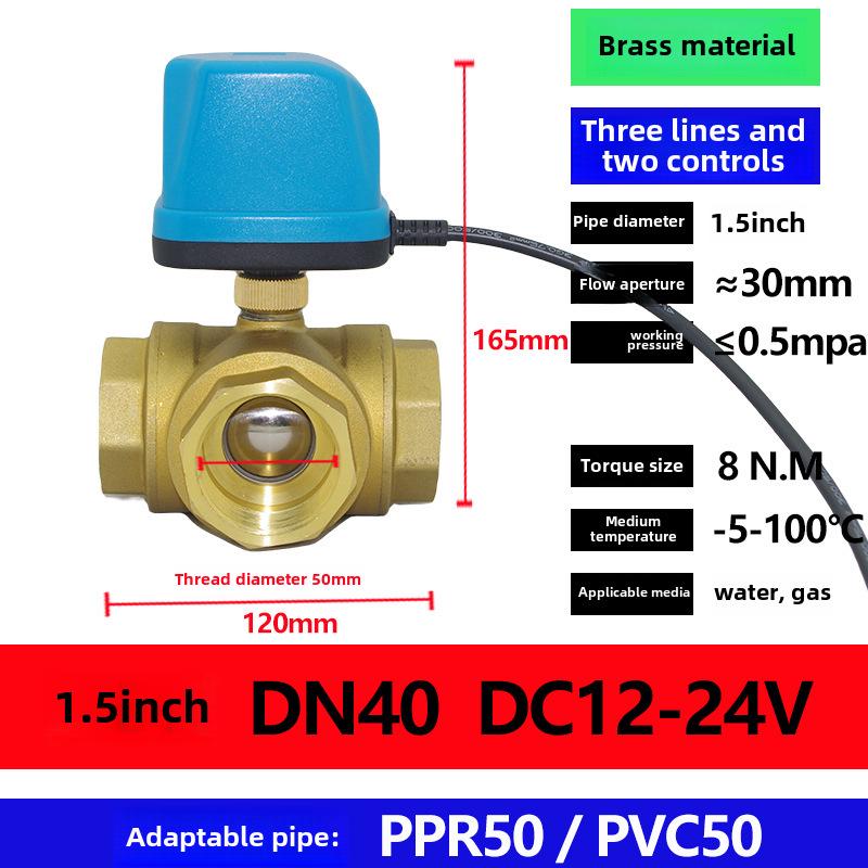 AMECO Miniatur Elektrisches Zweiwege-Kugelventil für Klimaanlagen - Erhältlich in 4 und 6 Punkten, DN15 DN20