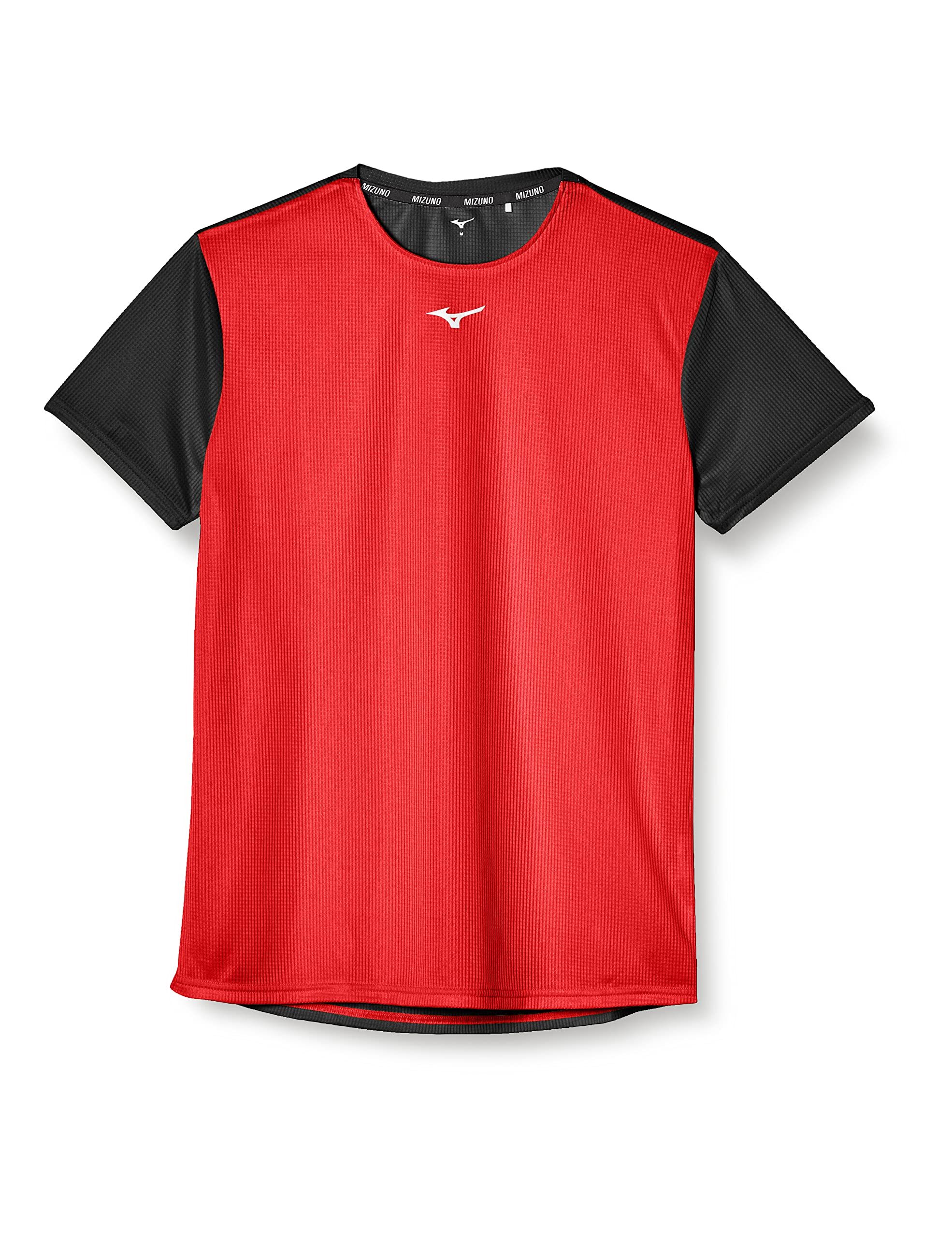 

Mizuno Dry Aeroflow Highly Breathable and Fiery Size S Men s T-Shirt, Reflective, Red/Black, (J2MA2551)