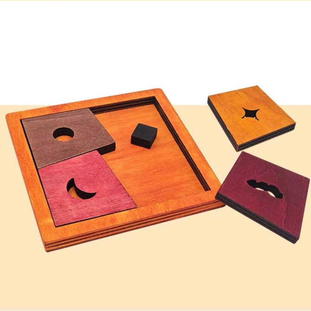 Challenges Wooden Tangram Puzzle Interactive Jigsaw Puzzle Board  Kindergarten Kids
