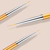 3Pcs Nail Art Liner Brushes French Stripe 3D Tips Line Stripes Diy Drawing Pen Uv Gel Brushes Painting Manicure Nail Tool Sets