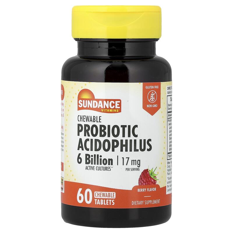 Chewable Probiotic Acidophilus, Berry, 60 Chewable Tablets (8.5 mg per Tablet)