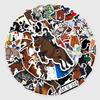 50-Piece Equestrian Graffiti Cartoon Sports Stickers for DIY Phone & Suitcase - Waterproof