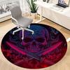 1pc Skull Swords Office Round Area Rug, Under Office Chairs Bedroom Living Room Home Decor, Room Deco, Available in Various Sizes