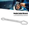 Double Ended Self Tightening Wrench Multifunctional Adjustable 8-22mm Self Tightening Spanner For Auto Repair Silver