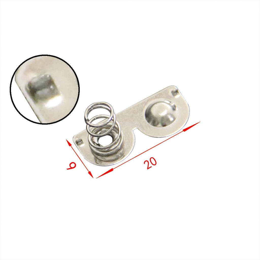 Unifizz AAA Batteries Metal Battery Spring Contact Plate 20 X 9MM Negative To Positive Plate Conversion Spring Nickeling Plate Contact Terminal for