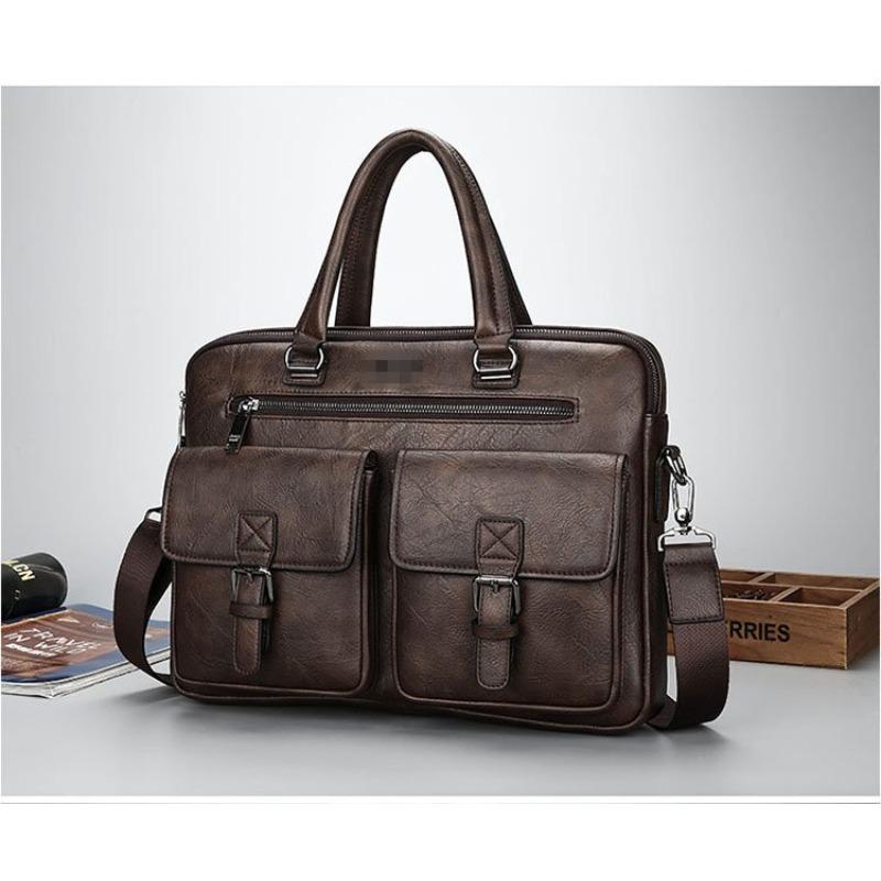 Men's Big Bag One-shoulder Handbag Casual Fashion Business Bag Briefcase