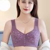 Printed Front Buckle Underwear for Women's Soft Cotton Middle-aged and Elderly Tank Top Style Adjustable Large Bra