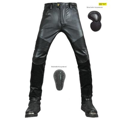 VOLERO Motorcycle Rider Straight Riding Pants Drop Resistance Waterproof Windproof Stretch Leather Racing