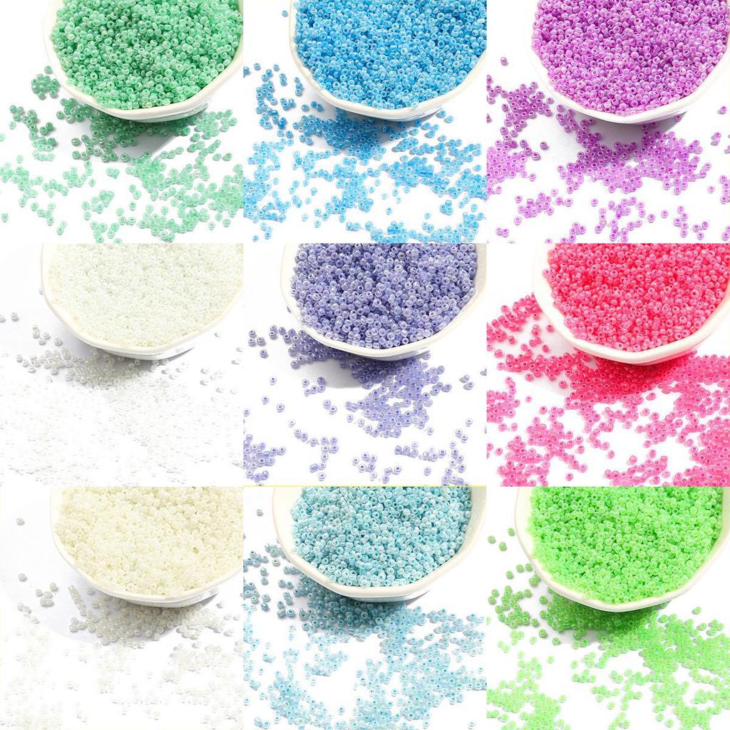 2/3mm Colored Glass Beads for DIY Jewelry Bracelets