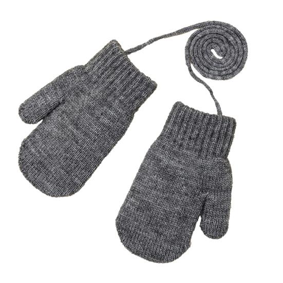 Kids Winter Gloves Warm Thickened Full Finger Mittens Knitted Gloves with Rope for Boys