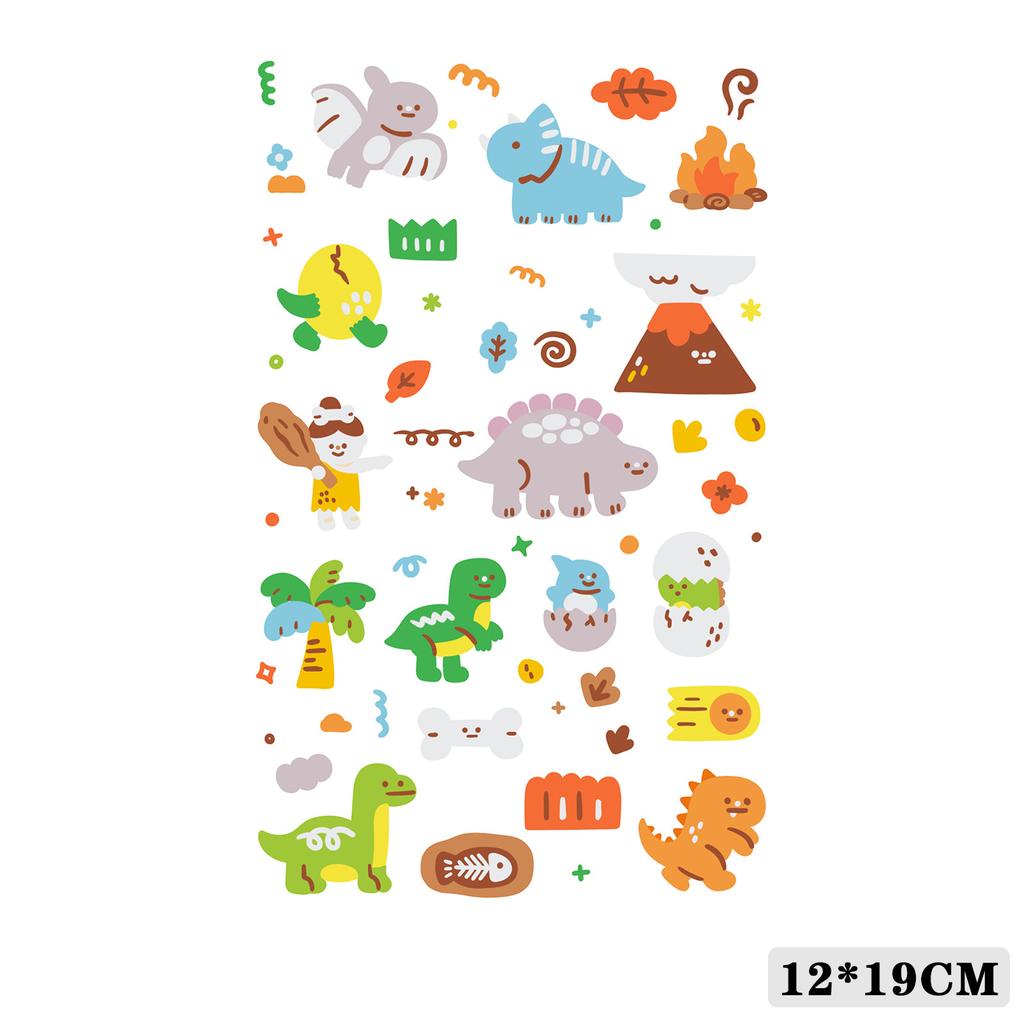 Cartoon Kids Dinosaur Mermaid Fruit Flower Animal Robot Finger Arm Tattoo Sticker
