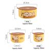 Cute Cartoon Ceramic Food Storage Bowl Set