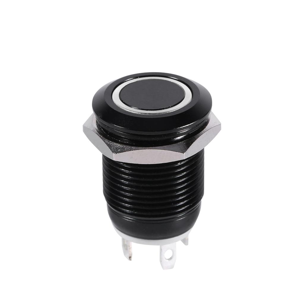 Car 12mm LED Light Momentary Push Button   Toggle Black Case 2A
