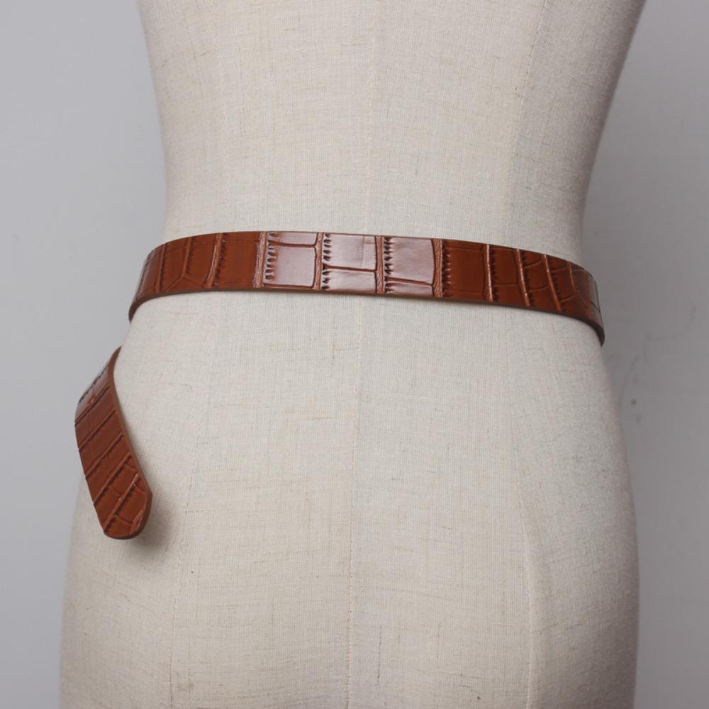 Red/Black Y2k Waist Belt PU Leather Jeans Pants Belt Fashionable Women's Belt  Daily