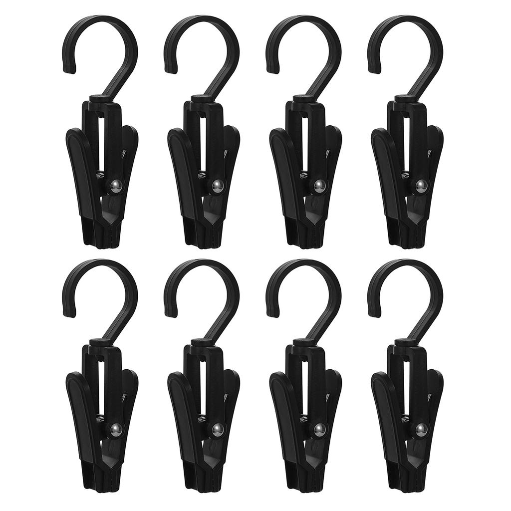 8 Pezzi Clip per Tenda con Ganci Luminosi Regolabili a 360 Gradi Clip Multifunzionale per Tenda per Attrezzatura da Campeggio all'Aperto