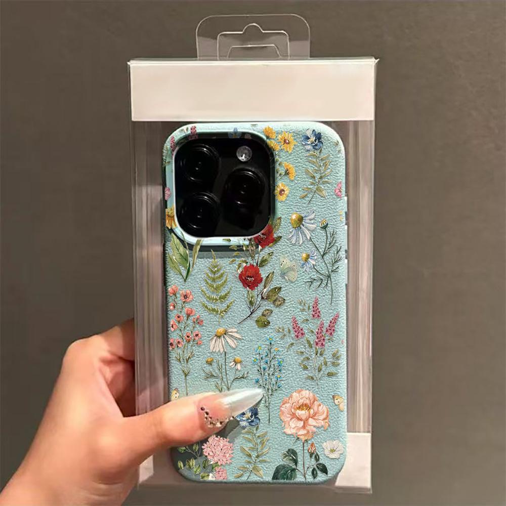 Soft Floral Flowers Phone Case For Iphone 17 17E 16E 11 Pro Max 15 12 14 Plus 16 13 Dustproof Protective Cover Coque
