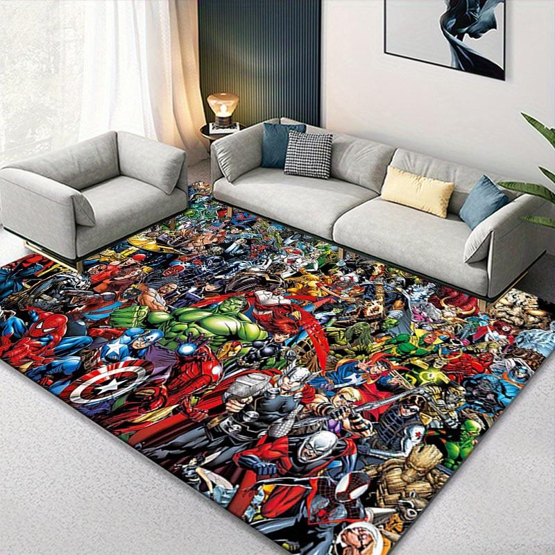 1 stuks Marvel Avengers Superhelden Vloerkleed, Antislip Vloermat, Cartoon Karakter Ontwerp, Zacht Fluweel, Kamer Decoratie, Wasbaar