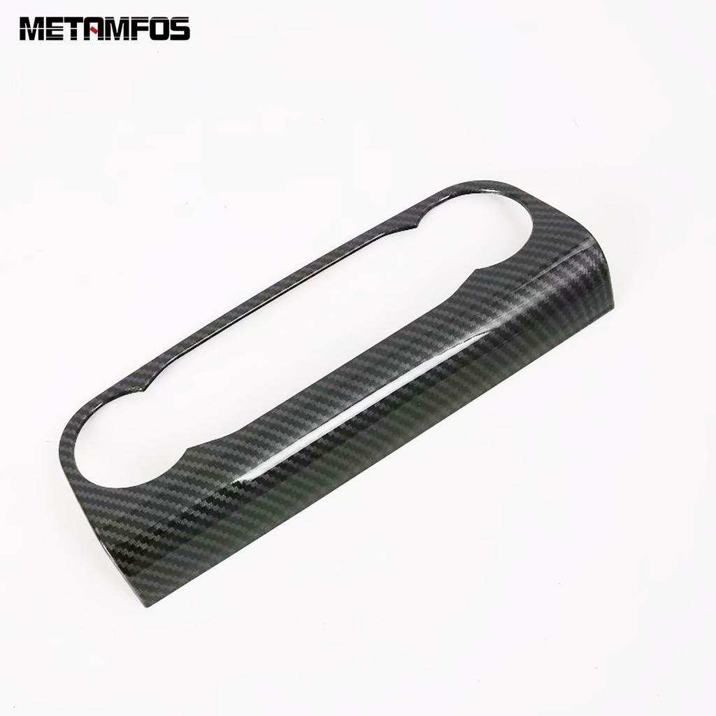 Center Console Air Condition AC Switch Panel Cover Trim For Ford Kuga Escape Carbon Fiber Interior Accessories