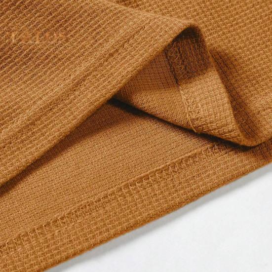 Men's Waffle V-Neck T-Shirt Solid Color Casual Tee Shirt Summer Short-Sleeved Pullover Top for Daily Outings Home Gym Street Wear