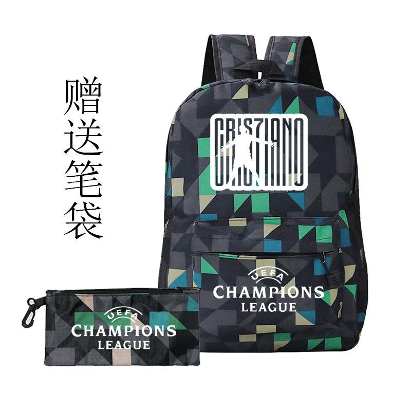 Football Printed Student Backpack Multifunctional Usb Interface Large Capacity Leisure Travel Backpack