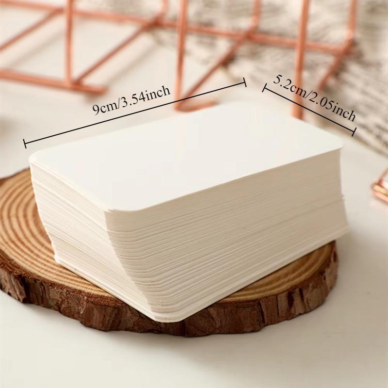 100pcs Color kraft Double-Sided Card On-the-Go Portable Message Card DIY mini Postcard Greeting Card