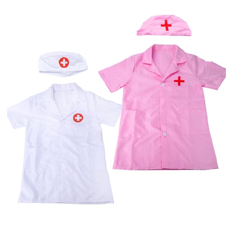 Doctor Costume for Kids Toddler Doctor Role Play Dressing Up Set Cosplay Halloween Costume Doctor Caps Nurse Caps Set