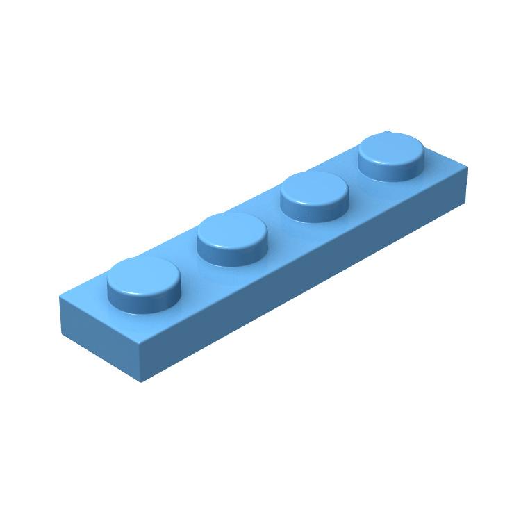 MOC 3710 Assembles Particles Accessories Components 1x4 Normal Board 20PCS Bricks Colorful Building Blocks Educational Toy City