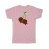 Gift T-Shirt : Cherries In Chocolate Cherry Sweet Cute Funny Art Print Kitchen