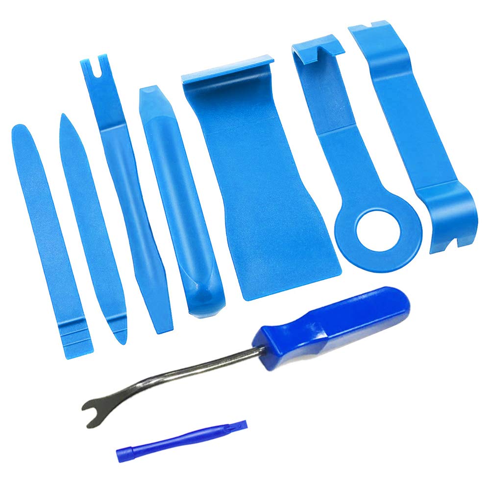 Gliston Interior Stripping Set, Panel Removal, Clip Clamp Tool, Removal Tool, Power Seed, 9-piece Set (Light Blue)