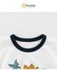 27kids Korean Style 2025 Summer Dinosaur T-Shirts for Boys - Short Sleeve Children's Tops