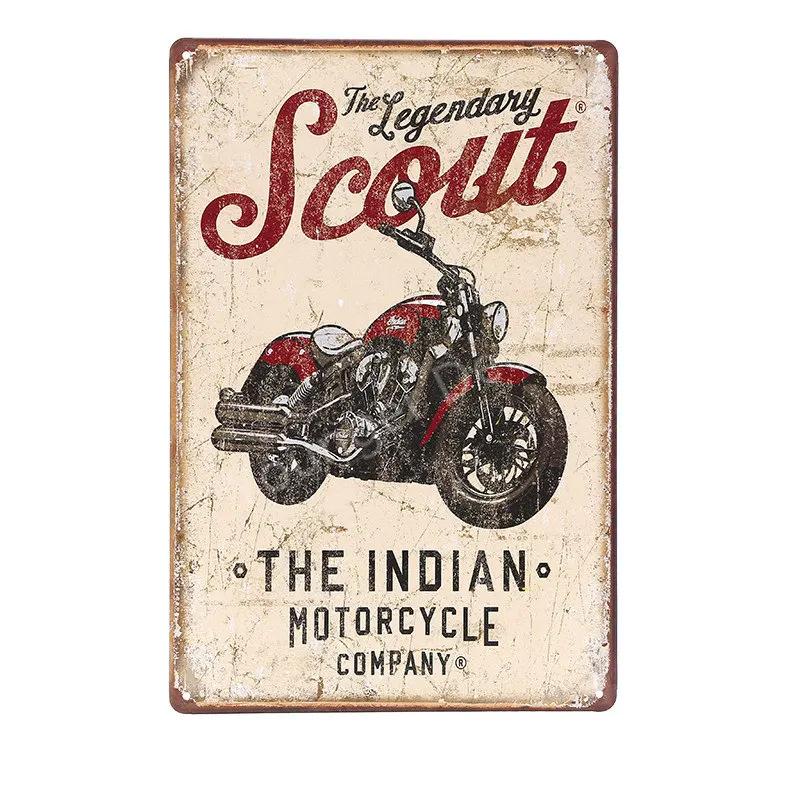 Motor Rider Tin Sign Motorcycle Club Garage Wall Stickers Metal Signs Decor Vintage Shabby Plate Painting Decorative Plaques