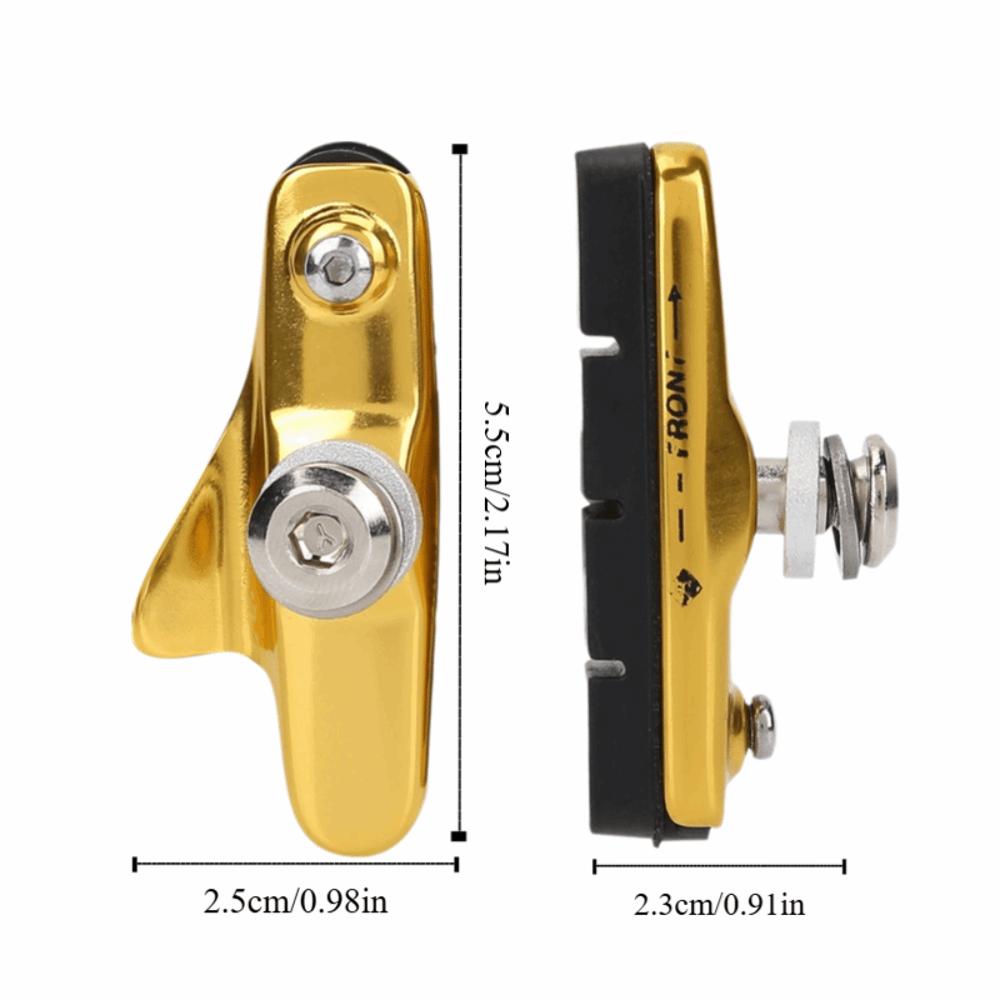 1 Paar Aluminiumlegierung & Gummi Fahrradbremsbeläge Leichtgewicht Rennradbremsbeläge Fahrradzubehör