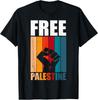 Kostenlos Palästina Faust Vintage Streifen T-Shirt