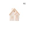 Painted Ceramic House Candle Holders Tabletop Christmas Or Everyday Home Decor Warm Glow Detailed Ornament(Without Candle)