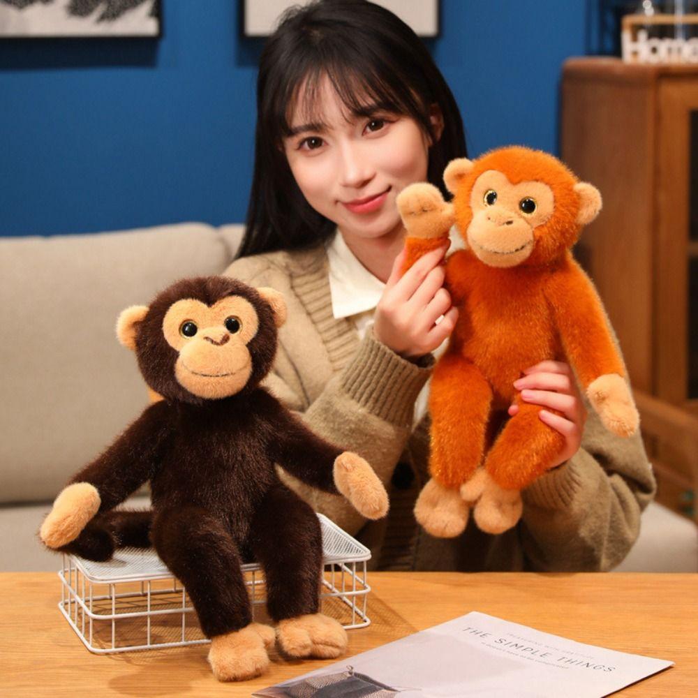 Stuffed Doll Large Plush Monkey Doll Realistice Orangutan Plush Doll Monkey Plush Toy  Baby Toys