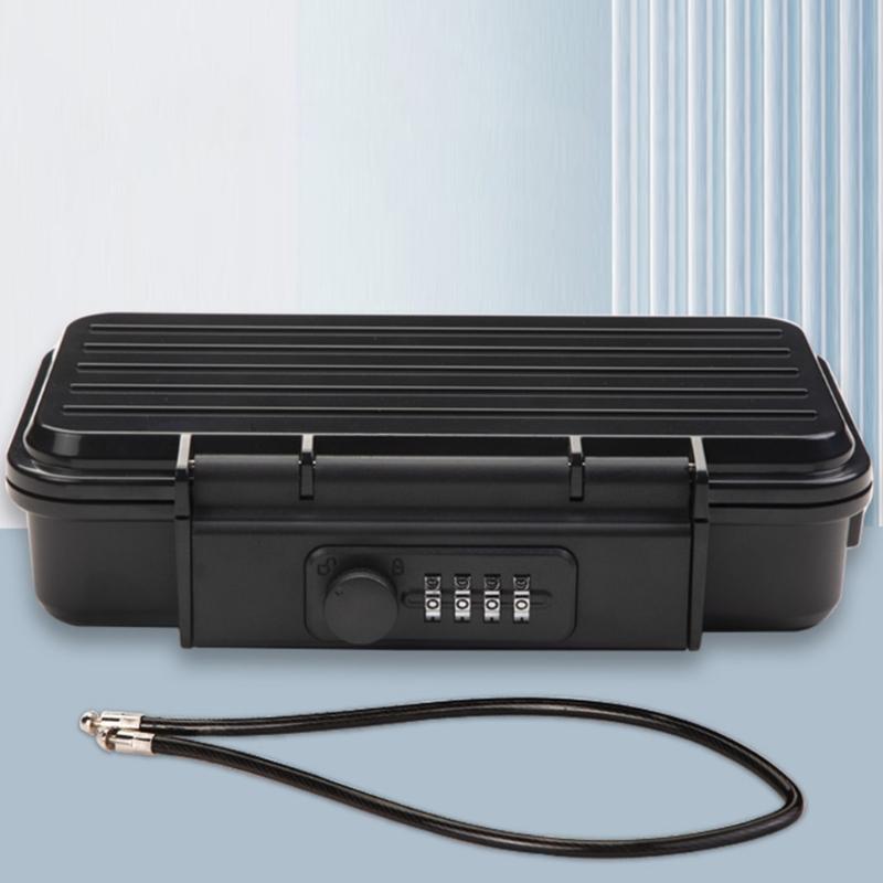 Waterproof Not Theft Easy Carry Lock Box Small Travel Safe Box Strong ABS Lock Box for Gym Travel Hotel Essential
