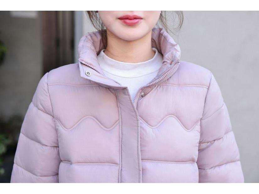 Damen Kurze Daunen Baumwolljacke, 2025 Wintermode Stehkragen Slim-Fit Warme Oberbekleidung