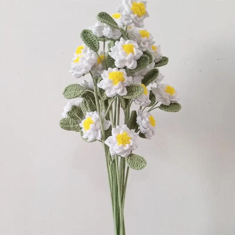 Hand Knitted Fruit Flower Faux Fruit Bouquet Lemon Blueberry Handmade Diy Faux Flower Bedroom Living Room Party Decoration Gifts